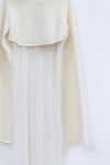 Un Morceau Wool Lace Panel Swing Dress AW22 UM222LS16 White